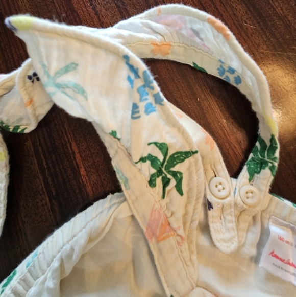 Hanna Andersson Tropical Maxi Tiered Sleeveless Dress 14-16 (160cm) Ivory - Picture 12 of 15